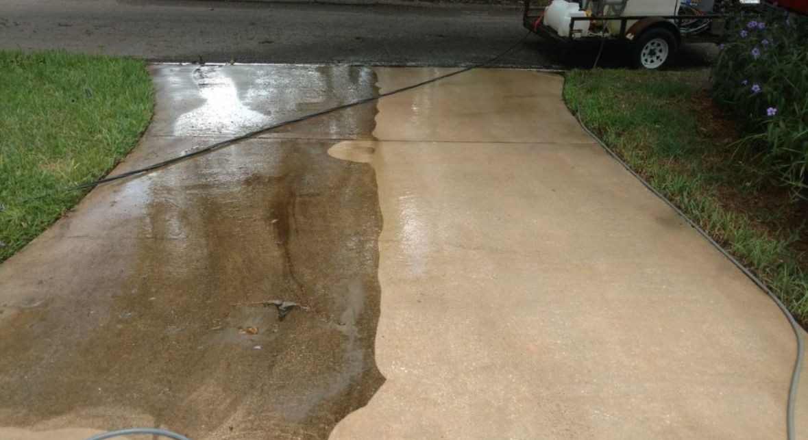 All cement surfaces